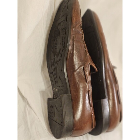 To Boot New York Adam Derrick Men\'s Italian Leather Tassel Loafers Brown Sz 10.5